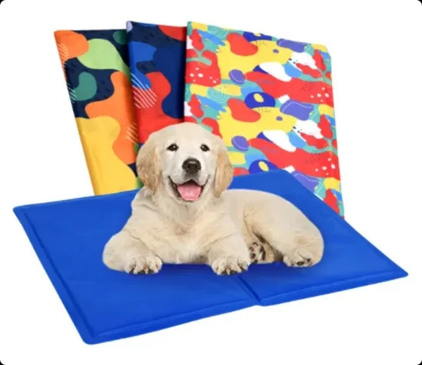 Summer Soft Pet Cooling Gel Pad – Foldable Comfortable Waterproof PVC Nylon Mat for Dogs & Cats (Pattern #1)