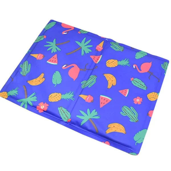 Summer Soft Pet Cooling Gel Pad – Foldable Comfortable Waterproof PVC Nylon Mat for Dogs & Cats (Pattern #1)