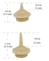 2Pcs Pet Nursing Soft Silicone Nipples Two Different Sizes Compatible with Syringes for Feeding Kittens & Puppies