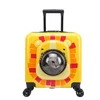 Pet Carrier Trolley Travel Bag Breathable Easy-carry for Cats & Small Dogs (Yellow-Giraffe)