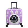 Pet Carrier Trolley Travel Bag Breathable Easy-carry for Cats & Small Dogs (Yellow-Giraffe)