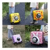 Pet Carrier Trolley Travel Bag Breathable Easy-carry for Cats & Small Dogs (Yellow-Giraffe)