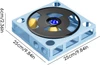 Interactive Cat Puzzle Toy – Plastic Square Maze Box Phonograph Design with 4 Balls for Indoor Cats (Blue)