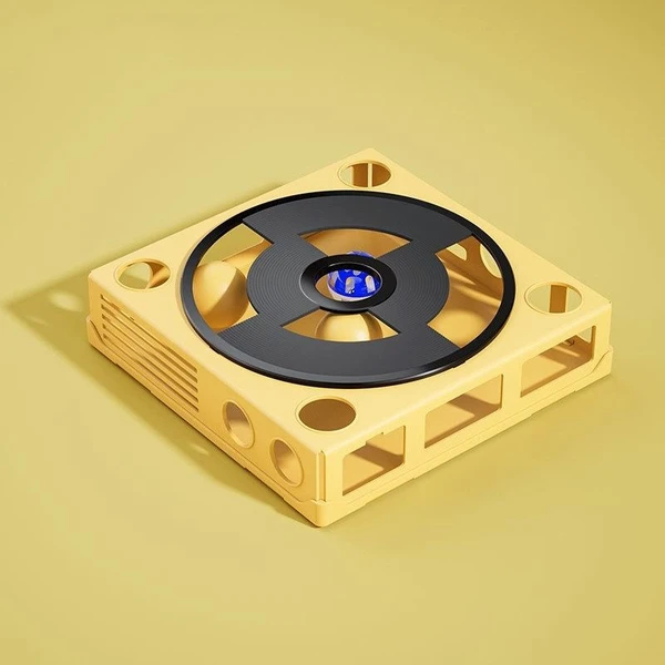 Interactive Cat Puzzle Toy – Plastic Square Maze Box Phonograph Design with 4 Balls for Indoor Cats (Blue)