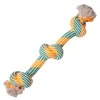Three-Knot Cotton Rope Chew Dog Toy 50cm (Random Color)
