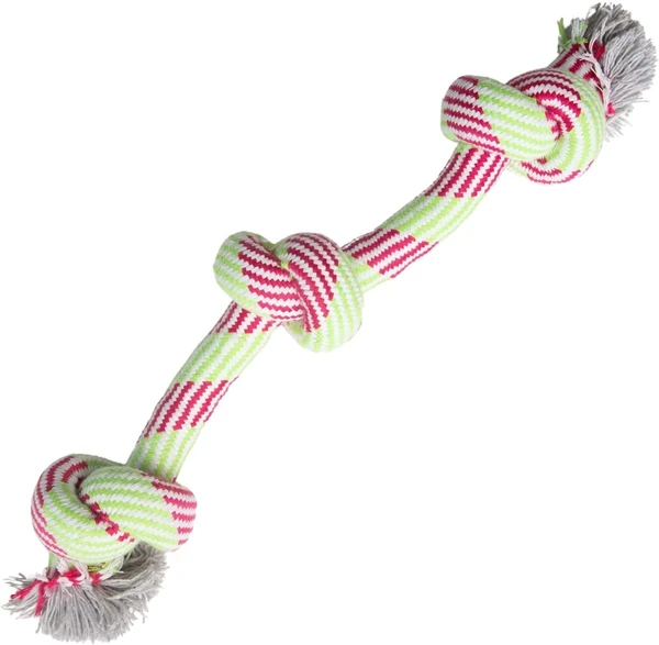 Three-Knot Cotton Rope Chew Dog Toy 50cm (Random Color)