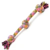 Three-Knot Cotton Rope Chew Dog Toy 50cm (Random Color)