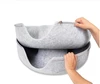 All-Season Cat Donut Tunnel Round Enclosed Solid Bed with Felt Material for Indoor Cats