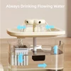 2-in-1 Automatic Pet Feeder with Water Fountain for Cats & Dogs (Cream Color)