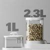 2-in-1 Automatic Pet Feeder with Water Fountain for Cats & Dogs (Cream Color)