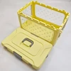 Foldable Breathable Pet Carrier with Metal Door and Removable Grate for Cats & Small Dogs