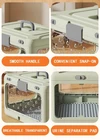 Foldable Breathable Pet Carrier with Metal Door and Removable Grate for Cats & Small Dogs