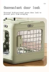 Foldable Breathable Pet Carrier with Metal Door and Removable Grate for Cats & Small Dogs