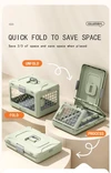 Foldable Breathable Pet Carrier with Metal Door and Removable Grate for Cats & Small Dogs