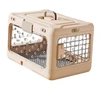 Foldable Breathable Pet Carrier with Metal Door and Removable Grate for Cats & Small Dogs