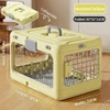 Foldable Breathable Pet Carrier with Metal Door and Removable Grate for Cats & Small Dogs