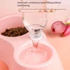 2-in-1 Plastic Pet Food and Water Dispenser with Automatic Water Bottle (500ml) for Cats & Dogs