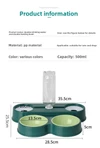 4-in-1 Plastic Pet Food and Water Dispenser – Double Feeding Bowls & Drinking Bowls with Automatic Water Bottle (500ml) for Multi Pets