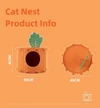 Carrot Shaped Foldable Felt Cat House – Scratching Post with Warm Cave Bed for Indoor Cats