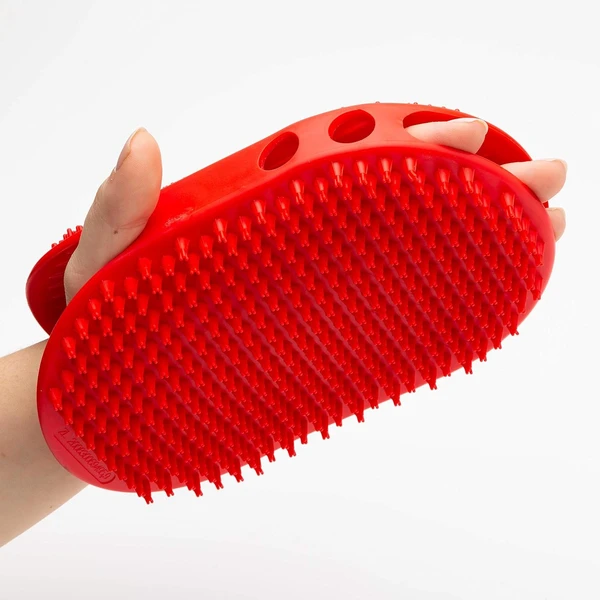 Double Sided Rubber Pet Grooming Brush – Bath, Massage & Hair Removal for Dogs & Cats