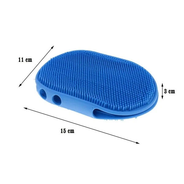 Double Sided Rubber Pet Grooming Brush – Bath, Massage & Hair Removal for Dogs & Cats