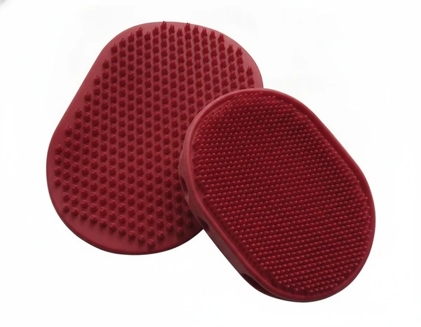 Double Sided Rubber Pet Grooming Brush – Bath, Massage & Hair Removal for Dogs & Cats