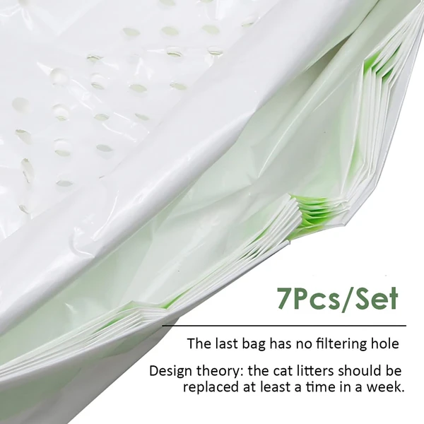Disposable Cat Litter Filter Bag – Easy Sifting and Scooping-free cleaning (7pcs)