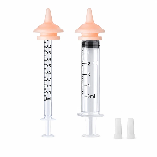 Kitten & Puppy Feeding Nipple Set with Syringes(6 Pieces) – Soft Milk Feeding Nipples for Newborn Pets & Small Animals