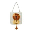 Pet Carrier Fabric Shoulder Bag Plush Lion Face Designed with Head Hole for Small Dogs & Cats