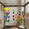 3pcs Natural Wood Bird Toy Set (Swing, Ladder & Chewing Toy) for Conures, Cockatiels, Fischer's & Finches