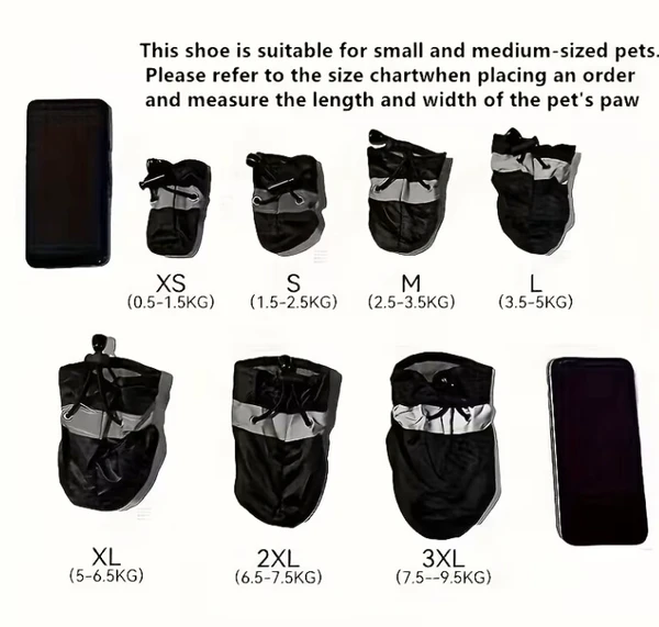 Dog Paw Protection Boots (4-Pack) – Water-Resistant Shoes for Hot Pavement, Rain & Outdoor Walks