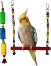 2pcs Bird Set Accessories for Bird Cage (Toy Swing H25 CM, W15 CM-Toy H28 CM)