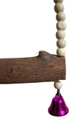 Natural Wooden Bird Swing Toy – Parrot Perch Stand for Cockatiel, Conure, Rosella & Quaker W 20, 25 HI