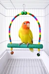 Nail Trimming Bird Perch Arch Swing (25cm H x 15cm L) Diameter 1.7cm for Budgies, Lovebirds, Fischer's, Parrotlets & Zebra Finches