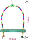 Nail Trimming Bird Perch Arch Swing (25cm H x 15cm L) Diameter 1.7cm for Budgies, Lovebirds, Fischer's, Parrotlets & Zebra Finches