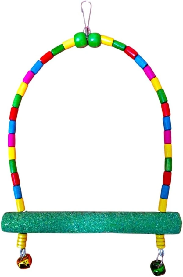 Nail Trimming Bird Perch Arch Swing (25cm H x 15cm L) Diameter 1.7cm for Budgies, Lovebirds, Fischer's, Parrotlets & Zebra Finches