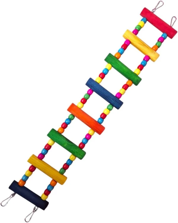 Bird Ladders Swing Chewing Toys Hanging Pet Bird Cage Accessories Hammock Swing Toy for Parakeets, Cockatiels, Lovebirds, Conures, Mini Macaws & Finches (8 Steps)