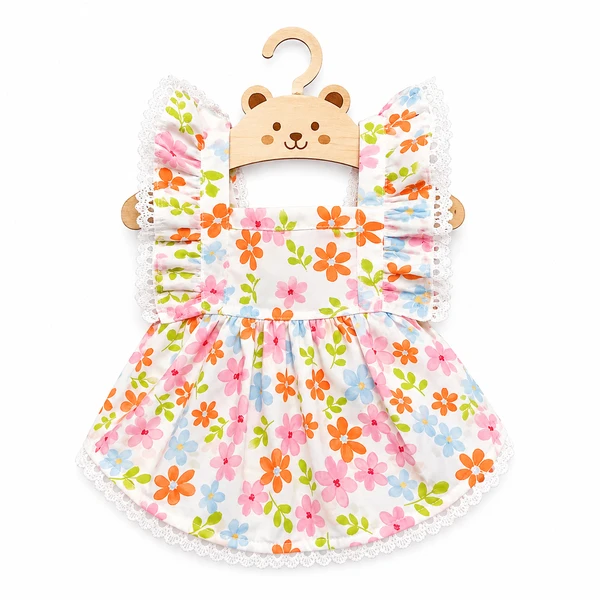 Princess Floral Pet Dress – Lightweight Summer Outfit for Small & Medium Breed Dogs & Cats