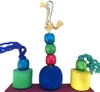 Bird Parrot Chewing Toy - Multicolored Natural Wooden Blocks for Macaws, cockatoos, African Gray and a Variety of Amazon Parrots (W 13cm x H 35cm)