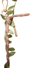 Natural Wood Bird Swing, Parrot Rope Swing Hanging Toy, Training Stand, 22 * 35 cm Reinforced with Metal Wire on Sides for Indian Ringneck, Rosella, Lories, Lorikeets, Senegal, Conure & Parakeet