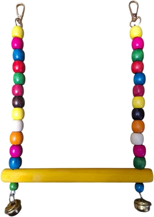 Bird Hanging Swing Toy for Birds, Parrots, Parakeets, Budgies, Cockatiels – Durable, Safe, and Fun Swing for Indoor Cage Play, Exercise, and Enrichment for Pet Birds 20x 25 cm