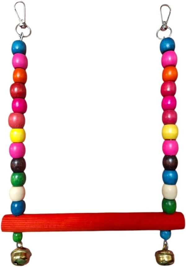 Bird Hanging Swing Toy for Birds, Parrots, Parakeets, Budgies, Cockatiels – Durable, Safe, and Fun Swing for Indoor Cage Play, Exercise, and Enrichment for Pet Birds 20x 25 cm