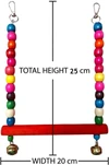 Bird Hanging Swing Toy for Birds, Parrots, Parakeets, Budgies, Cockatiels – Durable, Safe, and Fun Swing for Indoor Cage Play, Exercise, and Enrichment for Pet Birds 20x 25 cm