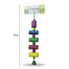 Wooden Chewable Hanging Bird Toys with Bell HI 25cm, W 7 CM