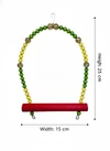 Colorful Bird Swing Toy with Charming Beads Width 15 cm - Height 25 cm 