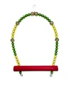 Colorful Bird Swing Toy with Charming Beads Width 15 cm - Height 25 cm 