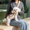 Multi-Purpose Breathable Outdoor Dog Carrier Bag – Shoulder Bag, Hand Carried Bag, and Walking Harness with Leash