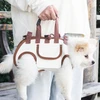 Multi-Purpose Breathable Outdoor Dog Carrier Bag – Shoulder Bag, Hand Carried Bag, and Walking Harness with Leash