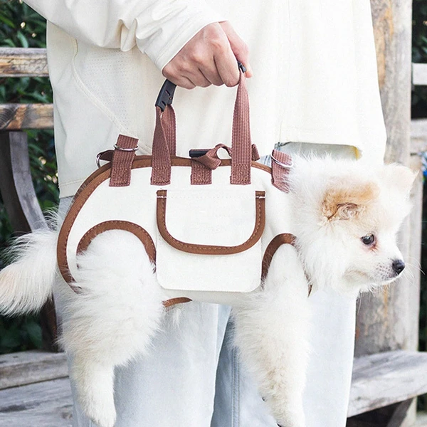 Multi-Purpose Breathable Outdoor Dog Carrier Bag – Shoulder Bag, Hand Carried Bag, and Walking Harness with Leash