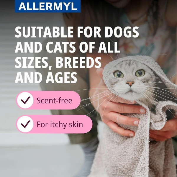 Virbac Allermyl Shampoo for Dogs & Cats – Sensitive & Itchy Skin 250ml